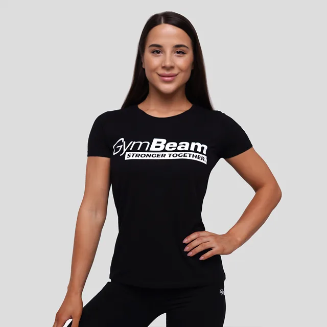 GymBeam Dámské tričko Stronger Together Black