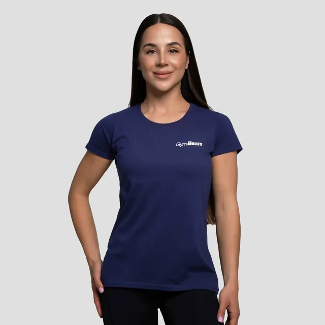 GymBeam Dámské triko Basic Navy Blue