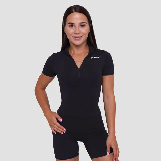 GymBeam Dámské triko Cropped Ignite Black