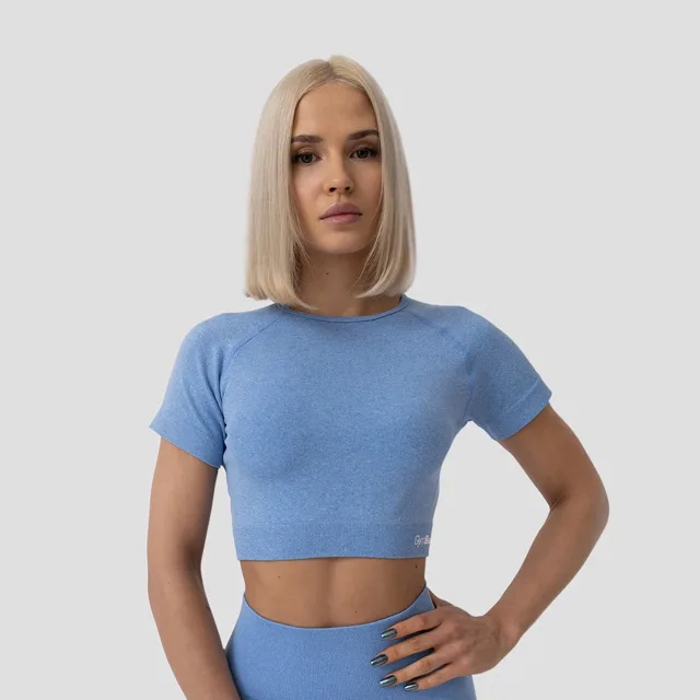 GymBeam Dámské triko FLO Crop-Top Blue
