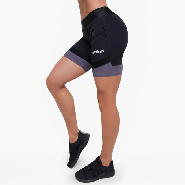 GymBeam Dámskéí Šortky 2in1 Black Grey