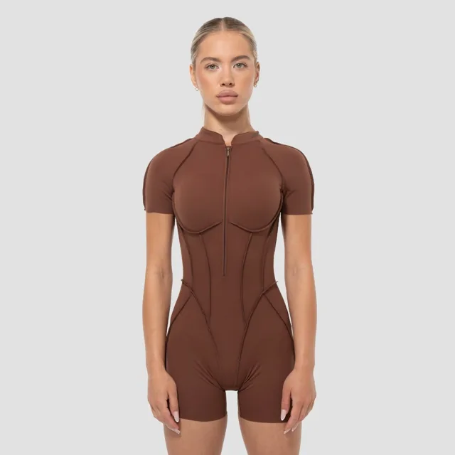 GymBeam Dámský overal Cosmo Brown