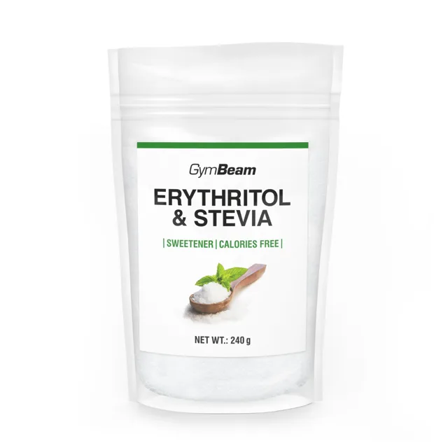 GymBeam Erythritol a Stevia sladidlo