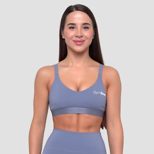 GymBeam Essence String Sports Bra Denim Blue