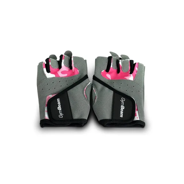 GymBeam Fitness dámské rukavice Camo Pink