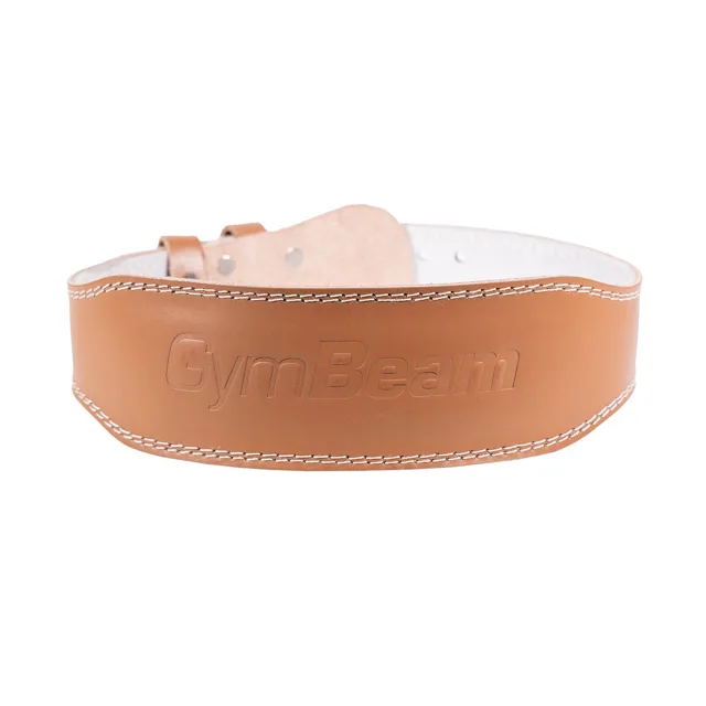 GymBeam Fitness opasek celokožený brown