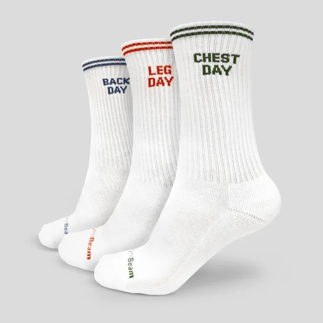 GymBeam GymRat Socks 3Pack White