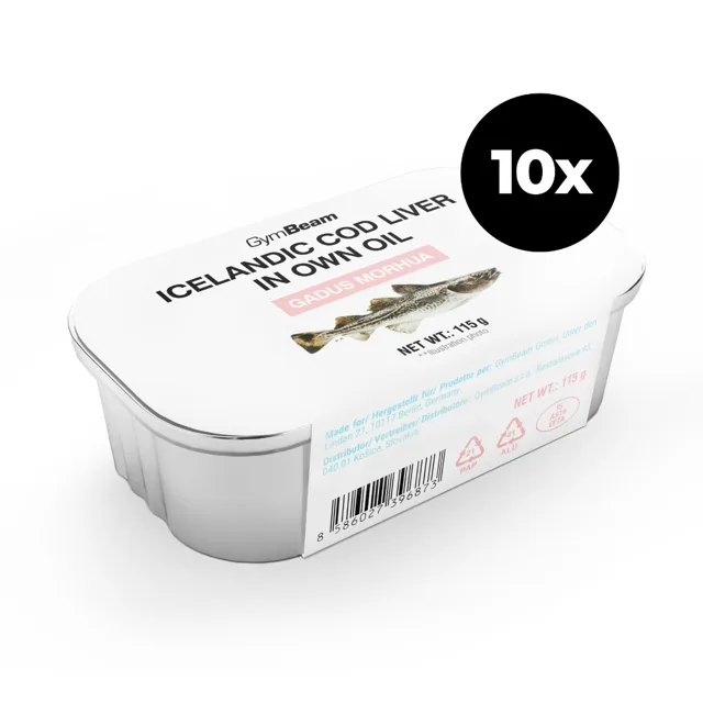 GymBeam Icelandic cod liver in own oil