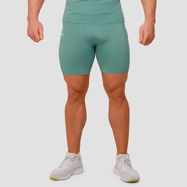 GymBeam Kompresní šortky Mid Blue