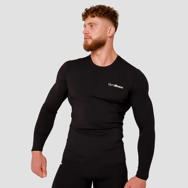 GymBeam Kompresní tričko s dlouhým rukávem High Black