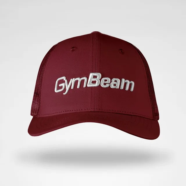 GymBeam Kšiltovka Mesh Panel Cap Burgundy