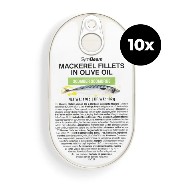 GymBeam Mackerel fillets in olive oil