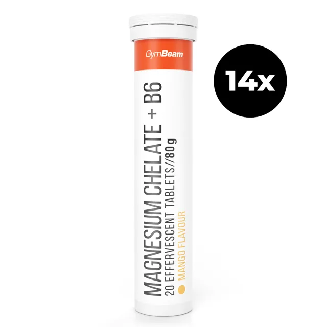 GymBeam Magnesium chelate + B6 šumivý