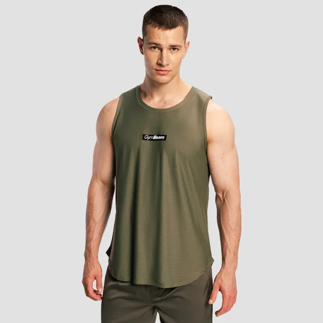GymBeam Men‘s Combat Tank Top Olive Grey
