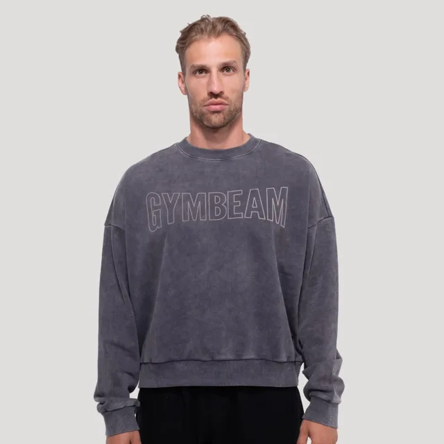 GymBeam Mikina Persistence Washed Gray