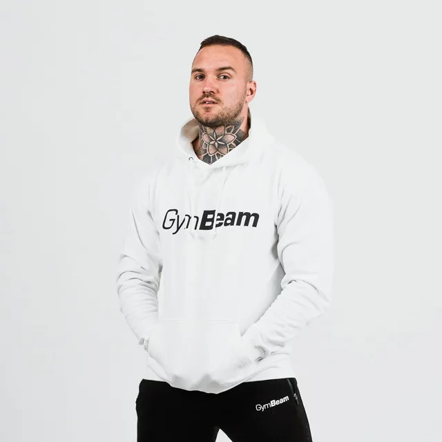GymBeam Mikina PRO Hoodie White