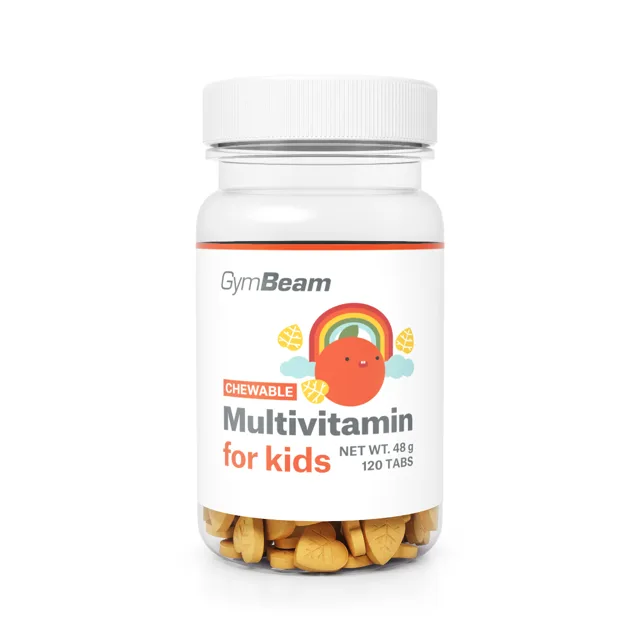 GymBeam Multivitamin, tablety na cucání pro děti