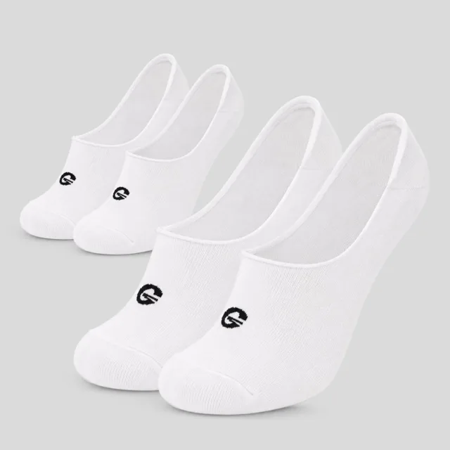 GymBeam No-show Socks 2Pack White