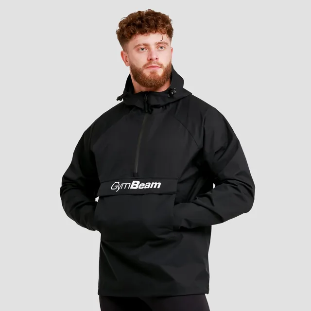 GymBeam Pánská bunda Rain Smock Black