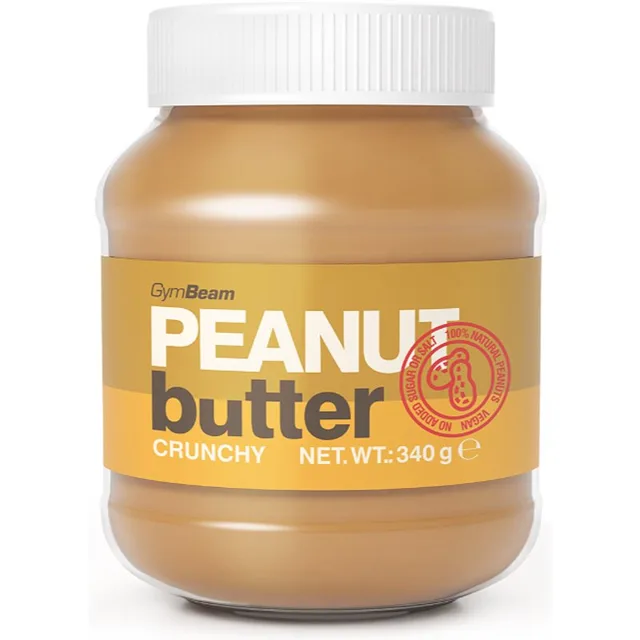 GymBeam Peanut Butter Crunchy 100% ořechový krém 340 g