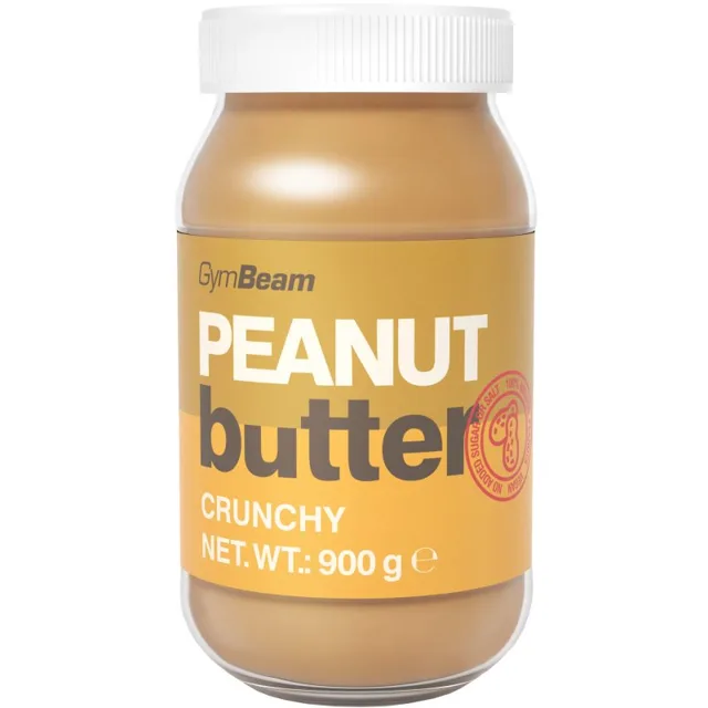 GymBeam Peanut Butter Crunchy 100% ořechový krém 900 g