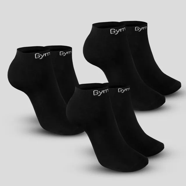 GymBeam Ponožky Ankle Socks 3Pack Black