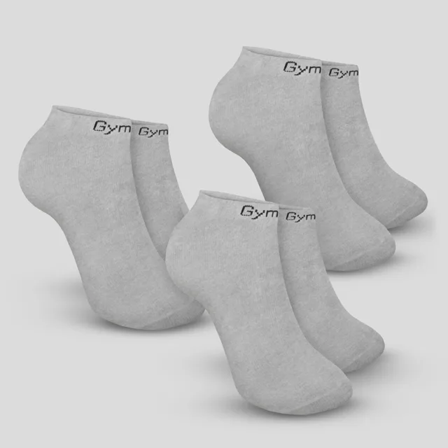 GymBeam Ponožky Ankle Socks 3Pack Grey