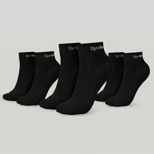 GymBeam Ponožky Quarter 3Pack Black