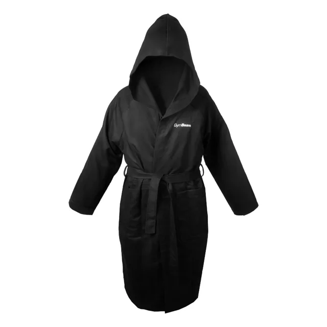 GymBeam Quick-Dry Bathrobe Black