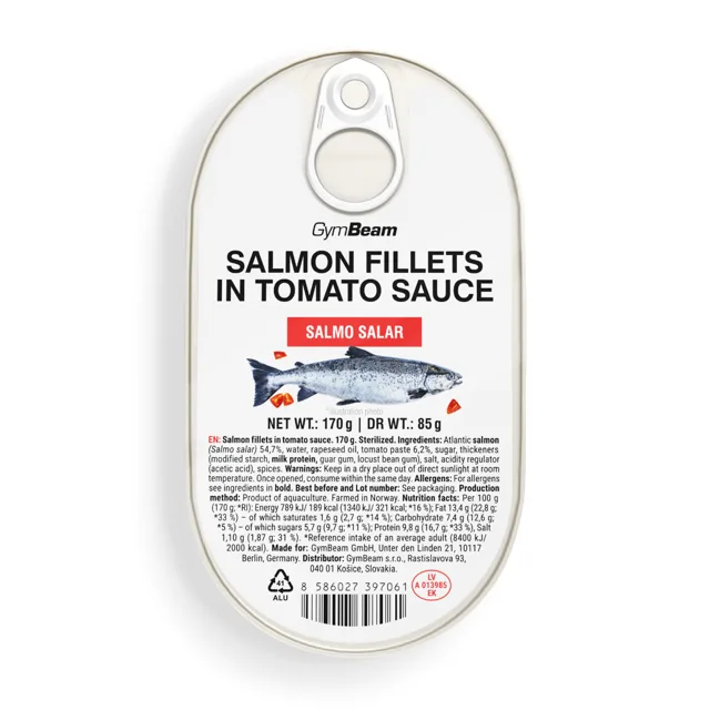 GymBeam Salmon fillets in tomato sauce