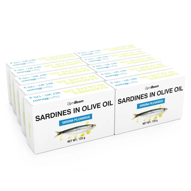 GymBeam Sardinky v olivovém oleji