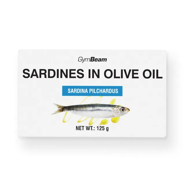 GymBeam Sardinky v olivovém oleji