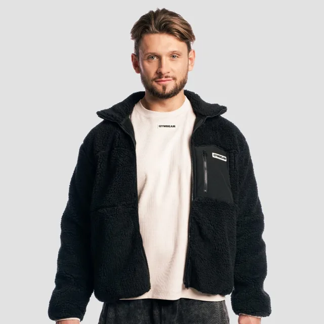 GymBeam Sherpa Jacket Black