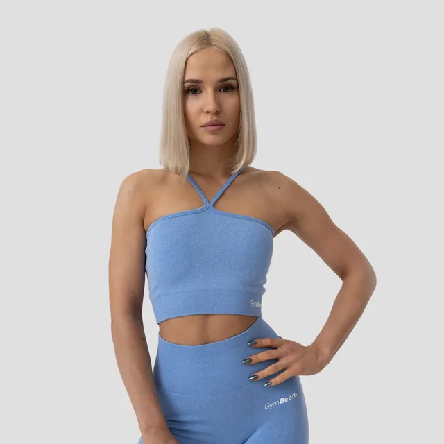 GymBeam Sportovní podprsenka Halter FLO Blue