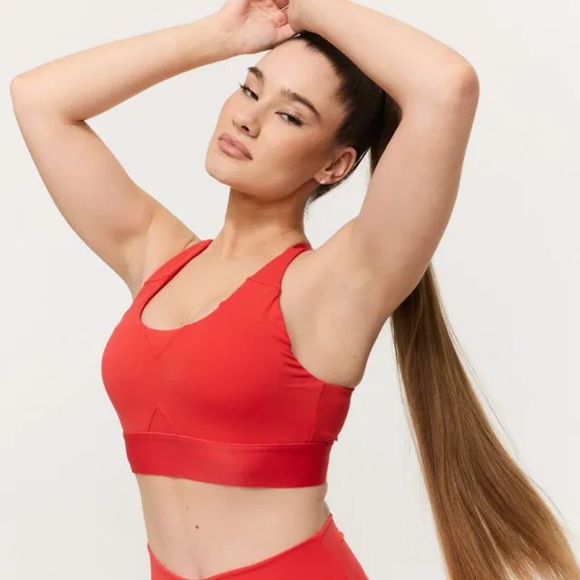 GymBeam Sportovní podprsenka Limitless Hot Red