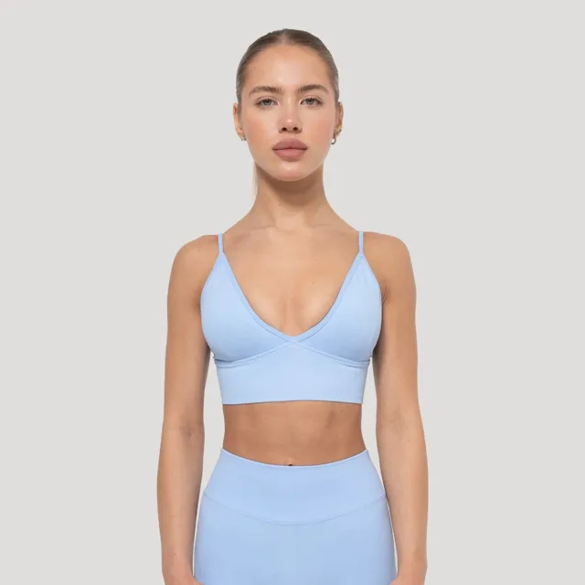 GymBeam Sportovní podprsenka Luma Baby Blue