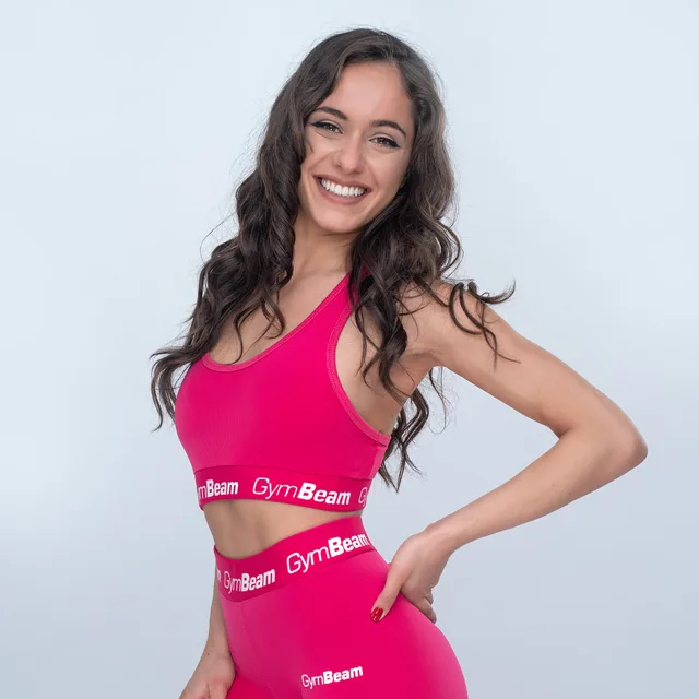 GymBeam Sportovní podprsenka Simple Fuchsia