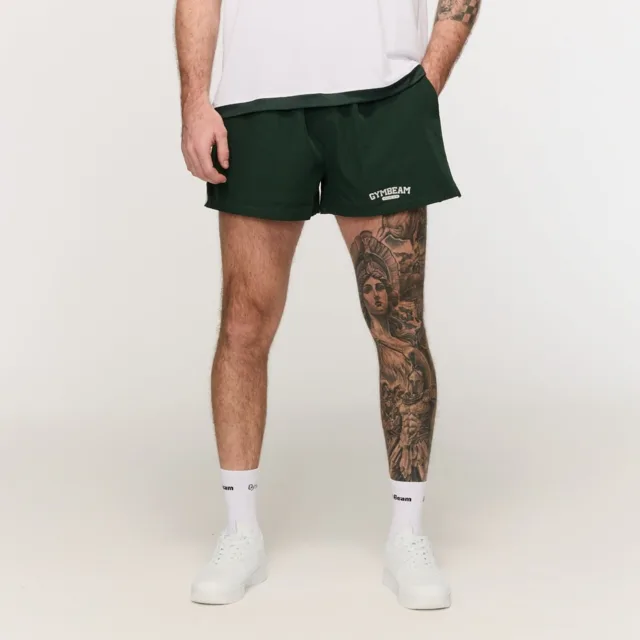 GymBeam Sportovní šortky Varsity Green