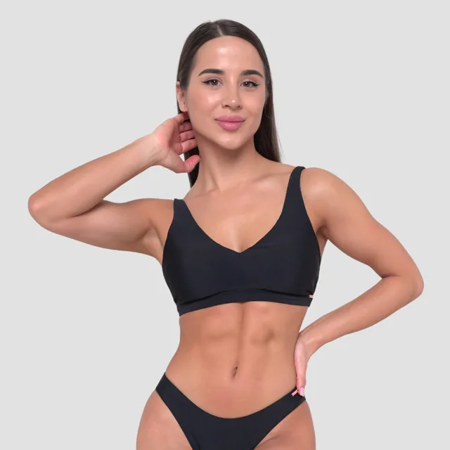 GymBeam Sportovní vrchní díl plavek Black