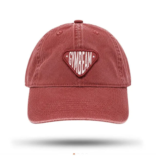 GymBeam Sunday Dad Cap Washed Burgundy