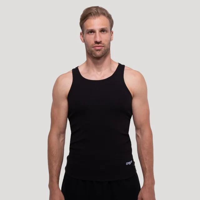 GymBeam Tílko Persistence Ribbed Black