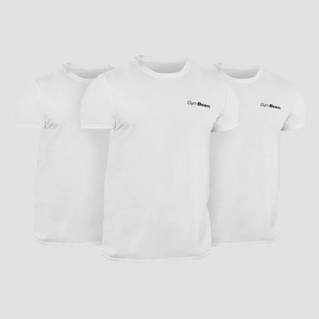 GymBeam Tričko Basic 3Pack White