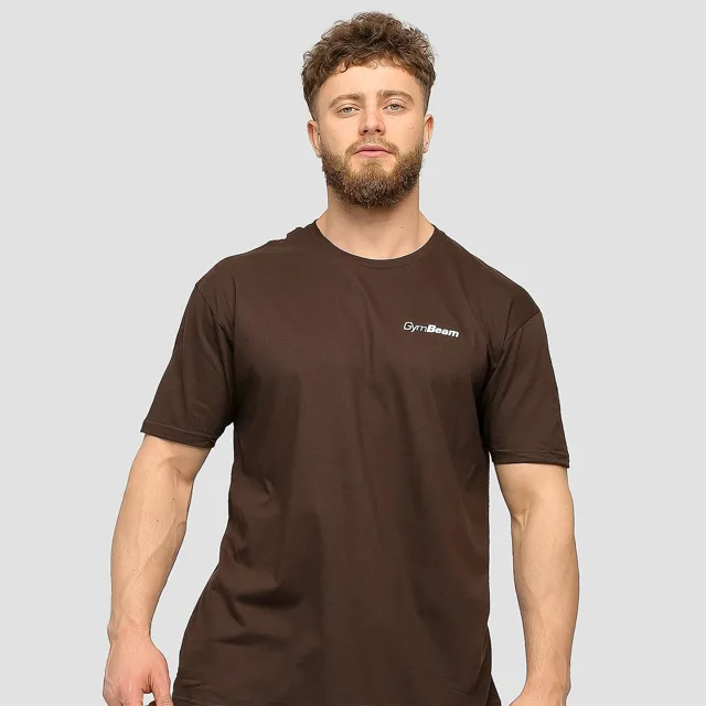 GymBeam Tričko Basic Chocolate Brown
