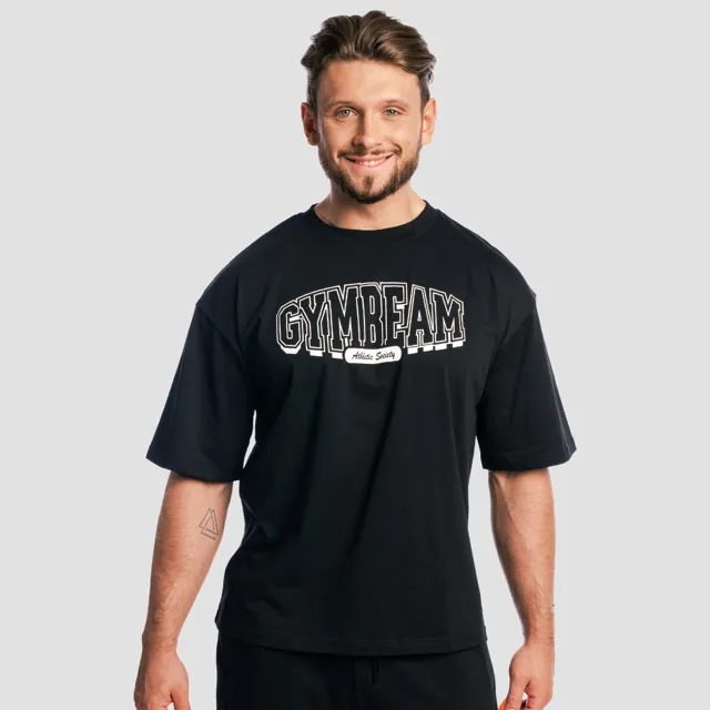 GymBeam Tričko Boxy Athletic Society Black