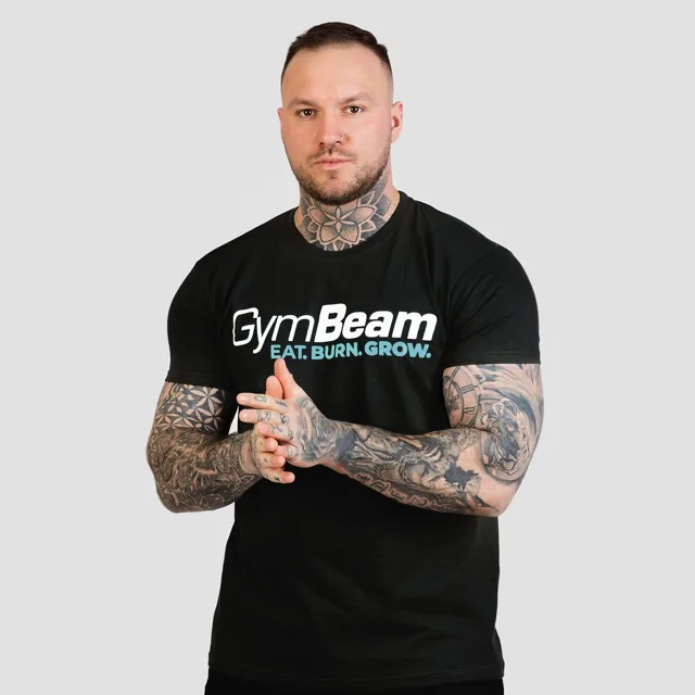 GymBeam Tričko Grow Black