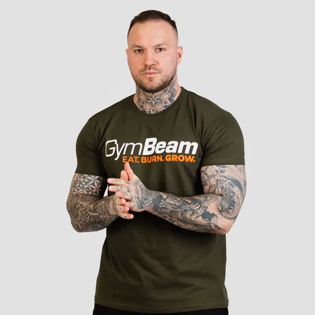 GymBeam Tričko Grow Military Green