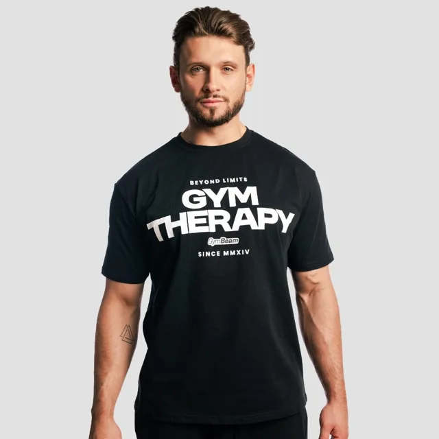 GymBeam Tričko Gym Therapy Black