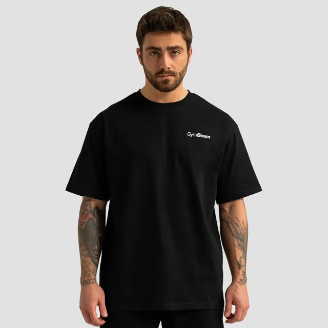 GymBeam Tričko Oversized Limitless Black