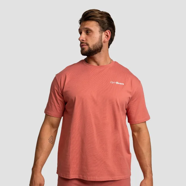 GymBeam Tričko Oversized Limitless Cinnamon