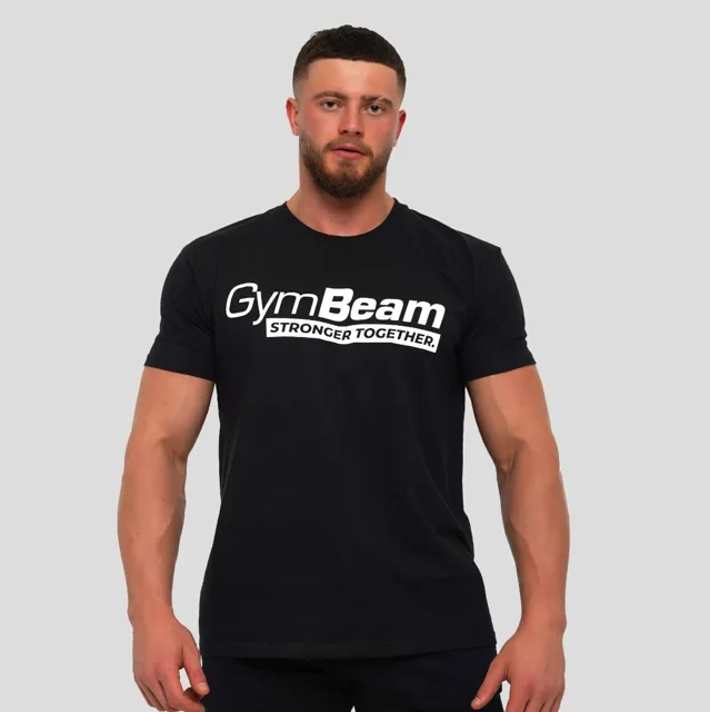 GymBeam Tričko Stronger Together Black